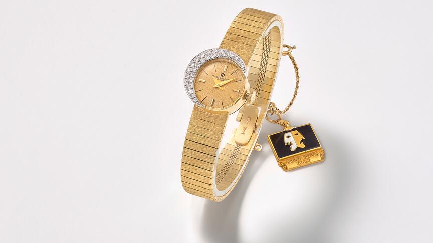 Gold and diamond Baume & Mercier watch Elvis gave to Dodie Marshall