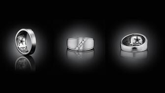With Clarity NFL wedding bands