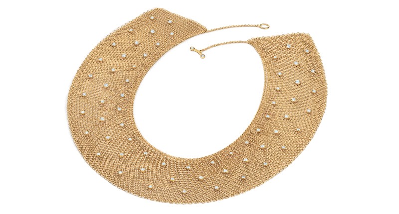 “Mesh” collar necklace in 18-karat yellow gold with 66 round brilliant diamonds totaling more than 3 carats “Mesh” collar necklace in 18-karat yellow gold with 66 round brilliant diamonds totaling more than 3 carats