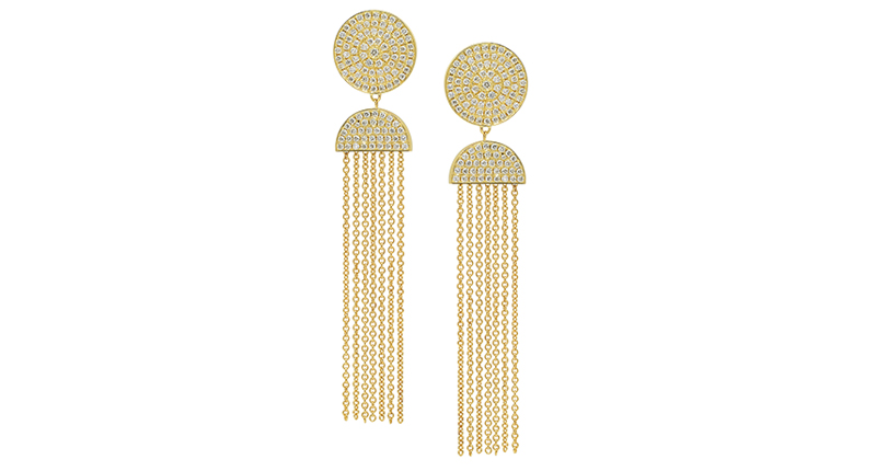 <a href="http://www.establishedjewelry.com" target="_blank" rel="noopener noreferrer">Established</a> half-moon chain earrings in 18-karat yellow gold and white diamonds ($12,000)