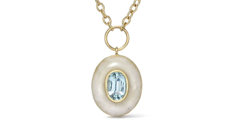 <p><a href="https://www.retrouvai.com" target="_blank" rel="noopener">Retrouvaí</a> small lollipop pendant with aquamarine and white quartz set in 14-karat yellow gold ($4,450) </p> <p><a href="https://www.retrouvai.com" target="_blank" rel="noopener">Retrouvaí</a> small lollipop pendant with aquamarine and white quartz set in 14-karat yellow gold ($4,450) </p>