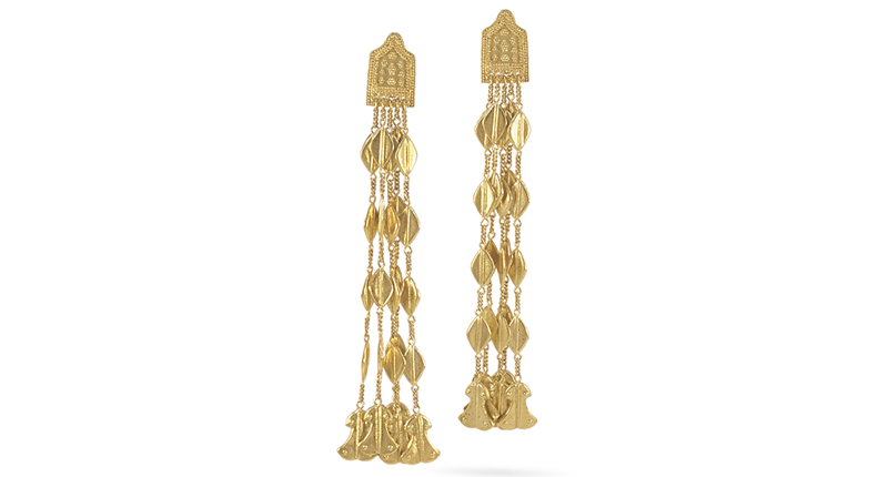 <a href="http://www.iliaslalaounis.eu" target="_blank" rel="noopener noreferrer">Lalaounis</a> 22-karat yellow gold Helen of Troy collection earrings ($9,980)