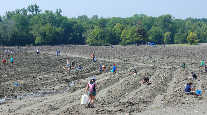 This photo, courtesy of Crater of Diamonds State Park, shows the search area at the Arkansas landmark. Diamonds were first discovered at the site in 1906 and various entities tried to mine it commercially until the 1950s, when it was turned into a tourist attraction. This photo, courtesy of Crater of Diamonds State Park, shows the search area at the Arkansas landmark. Diamonds were first discovered at the site in 1906 and various entities tried to mine it commercially until the 1950s, when it was turned into a tourist attraction.