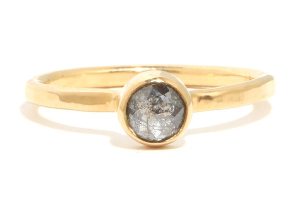 Melissa Joy Manning blushes with this 18-karat gold, teardrop-shaped diamond ring ($1,325). <a href="https://melissajoymanning.com/" target="_blank"><span style="color: rgb(255, 0, 0);">MelissaJoyManning.com</span></a>