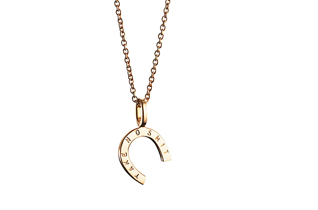 Another from Efva Attling, the “Take No Shit” pendant is made in 18-karat yellow gold ($1,210). The designer’s Take No Shit collection is sold to support <a href="https://www.bris.se/?pageID=61" target="_blank"><span style="color: rgb(255, 0, 0);">BRIS</span></a>, a Swedish non-profit organization that works for children Another from Efva Attling, the “Take No Shit” pendant is made in 18-karat yellow gold ($1,210). The designer’s Take No Shit collection is sold to support <a href="https://www.bris.se/?pageID=61" target="_blank"><span style="color: rgb(255, 0, 0);">BRIS</span></a>, a Swedish non-profit organization that works for children