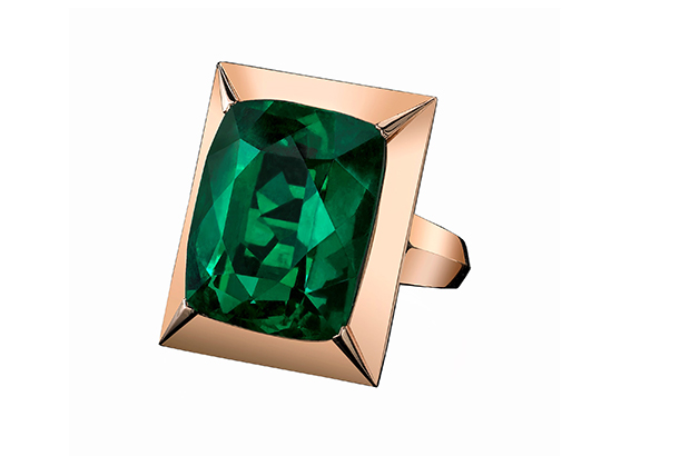 This Style of Jolie cushion-cut emerald ring is made in 18-karat rose gold and was co-designed by Angelina Jolie and designer Robert Procop to benefit the <a href="http://education-partnership.org/" target="_blank"><span style="color: rgb(255, 0, 0);">Education Partnership for Children of Conflict</span></a> ($690,000). <a href="http://www.robertprocop.com/" target="_blank"><span style="color: rgb(255, 0, 0);">robertprocop.com</span></a> This Style of Jolie cushion-cut emerald ring is made in 18-karat rose gold and was co-designed by Angelina Jolie and designer Robert Procop to benefit the <a href="http://education-partnership.org/" target="_blank"><span style="color: rgb(255, 0, 0);">Education Partnership for Children of Conflict</span></a> ($690,000). <a href="http://www.robertprocop.com/" target="_blank"><span style="color: rgb(255, 0, 0);">robertprocop.com</span></a>