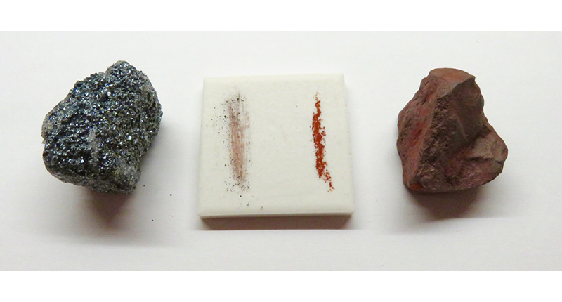 Greek warriors used the red residue left behind by hematite as protective war paint. (Image courtesy of Wikimedia Commons/KarlaPanchuk) Greek warriors used the red residue left behind by hematite as protective war paint. (Image courtesy of Wikimedia Commons/KarlaPanchuk)