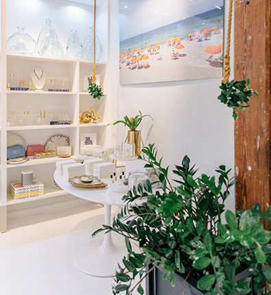 Pops of greenery add color at M. Flynn. Pops of greenery add color at M. Flynn.