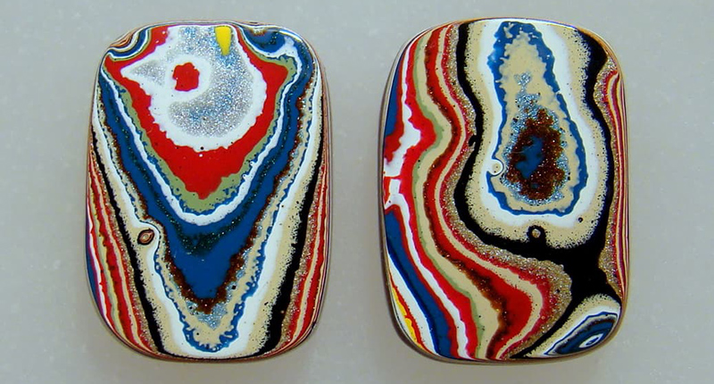 These two pieces of fordite show the extent of variation in color and banding between pieces of material.
