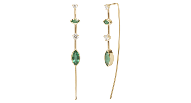 <a href="https://zoechicco.com/" target="_blank" rel="noopener noreferrer">Zoe Chicco</a> x Gemfields 14-karat gold mixed emerald wire earrings ($1,750)