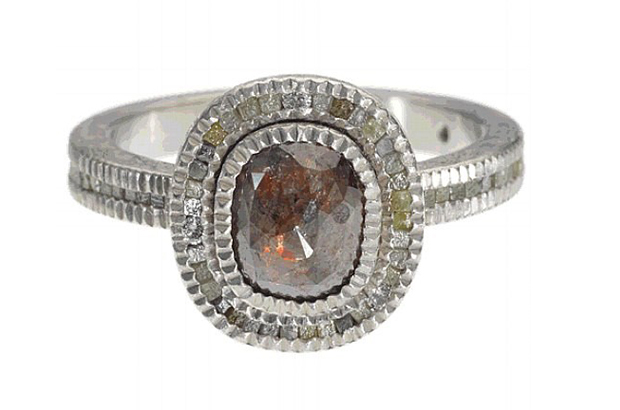 Todd Reed’s palladium ring is set with fancy diamonds, raw diamond cubes and white brilliant-cut diamonds ($5,280). <a href="http://toddreed.com/" target="_blank"><span style="color: rgb(255, 0, 0);">ToddReed.com</span></a>