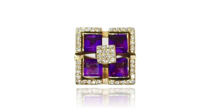 <p><a href="http://www.normawellingtondesigns.com" target="_blank" rel="noopener">Norma Wellington Designs</a> ultra-violet amethyst and diamond “Passion” ring in 18-karat gold ($2,950) </p> <p><a href="http://www.normawellingtondesigns.com" target="_blank" rel="noopener">Norma Wellington Designs</a> ultra-violet amethyst and diamond “Passion” ring in 18-karat gold ($2,950) </p>