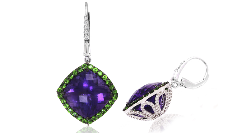 <a href="http://www.vivaan.us" target="_blank" rel="noopener">Vivaan</a> amethyst, tsavorite and diamond earrings set in 18-karat white gold ($7,700)  <a href="http://www.vivaan.us" target="_blank" rel="noopener">Vivaan</a> amethyst, tsavorite and diamond earrings set in 18-karat white gold ($7,700)
