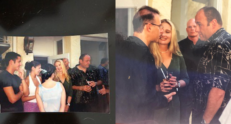 The Sopranos cast is pictured at the Mayfair Rocks East Hampton opening, which happened right as the show was making an impression in its first seaon. At left, Levison is pictured with back to camera chatting with Jamie-Lynn Sigler and James Gandolfini's wife Marcy Wudarski (center). Gandolfini is seen at right. Pictured at right are Gandolfini and Wudarski in conversation with Levison's father, Mayfair Rocks CEO Dan Kulchinsky. (Images courtesy of Lauren Kulchinsky Levison) The Sopranos cast is pictured at the Mayfair Rocks East Hampton opening, which happened right as the show was making an impression in its first seaon. At left, Levison is pictured with back to camera chatting with Jamie-Lynn Sigler and James Gandolfini's wife Marcy Wudarski (center). Gandolfini is seen at right. Pictured at right are Gandolfini and Wudarski in conversation with Levison's father, Mayfair Rocks CEO Dan Kulchinsky. (Images courtesy of Lauren Kulchinsky Levison)