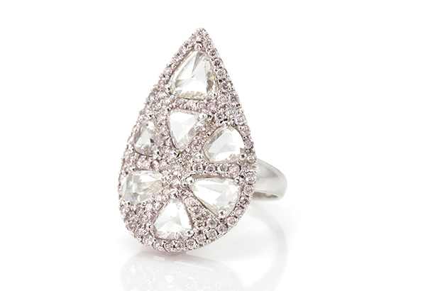 Lauren Harper Collection’s ring is set with 4.03 carats of rose-cut diamonds in 18-karat white gold (price upon request). <a href="http://www.laurenharpercollection.com/" target="_blank"><span style="color: rgb(255, 0, 0);">LaurenHarperCollection.com</span></a>