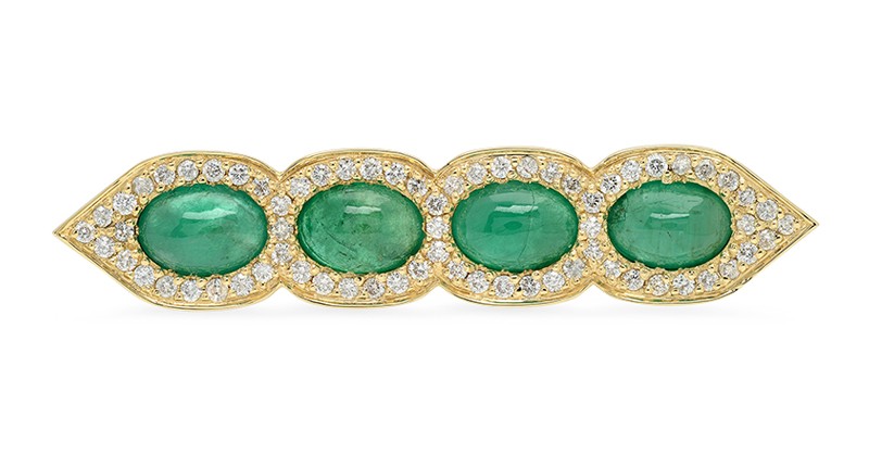 <a href="https://www.sigwardjewelry.com/" target="_blank" rel="noopener">Sig Ward Jewelry</a> 18-karat yellow gold Emerald deco ring ($4,000)