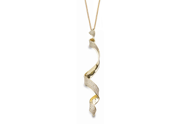 The “Uma” necklace is made in 18-karat yellow gold with diamonds ($15,050). The “Uma” necklace is made in 18-karat yellow gold with diamonds ($15,050).