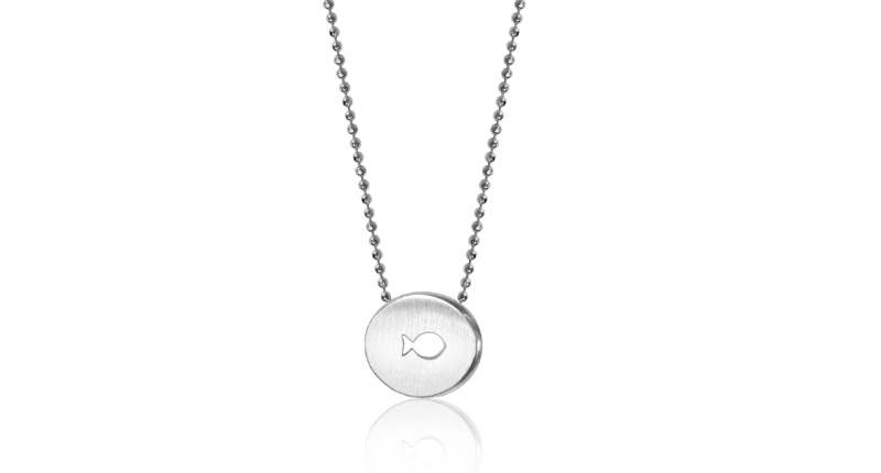 The Finding Dory logo was replicated to create this sterling silver pendant. The Finding Dory logo was replicated to create this sterling silver pendant.