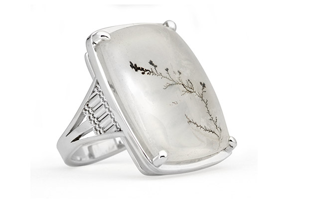 A one-of-a-kind dendritic quartz ring from Edgeworth Jewelry by Mackenzie Law, hand-fabricated in sterling silver with handwoven details ($985)<br />
<a target="_blank" href="http://www.edgeworthjewelry.com/"><span style="color: #ff0000;">edgeworthjewelry.com</span></a> A one-of-a-kind dendritic quartz ring from Edgeworth Jewelry by Mackenzie Law, hand-fabricated in sterling silver with handwoven details ($985)<br />
<a target="_blank" href="http://www.edgeworthjewelry.com/"><span style="color: #ff0000;">edgeworthjewelry.com</span></a>