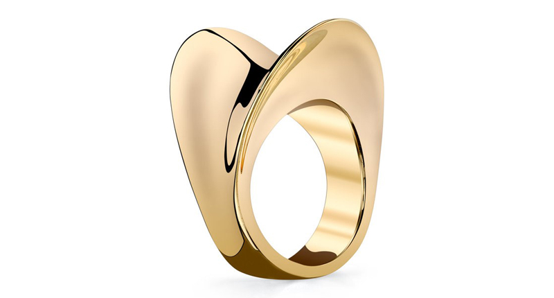 The 18-karat yellow gold Vega ring by Ashley Childs