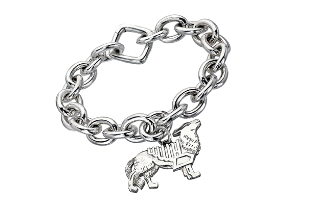 Gintare’s hand-carved “Vilkas” (wolf) bracelet is made in sterling silver with a heavy chain (the charm is available in 18-karat gold), and was created to restore/repair a little chapel’s surrounding area and miraculous little spring well, which houses sacred healing waters on Gintare’s farm in the small village of Vilkaviškis, Lithuania ($575). <a href="http://www.gintarejewelry.com/" target="_blank"><span style="color: rgb(255, 0, 0);">gintarejewelry.com</span></a> Gintare’s hand-carved “Vilkas” (wolf) bracelet is made in sterling silver with a heavy chain (the charm is available in 18-karat gold), and was created to restore/repair a little chapel’s surrounding area and miraculous little spring well, which houses sacred healing waters on Gintare’s farm in the small village of Vilkaviškis, Lithuania ($575). <a href="http://www.gintarejewelry.com/" target="_blank"><span style="color: rgb(255, 0, 0);">gintarejewelry.com</span></a>