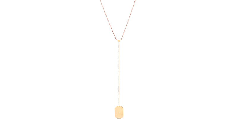 Lito 14-karat pink and yellow gold octagon necklace (€800, or about $973)