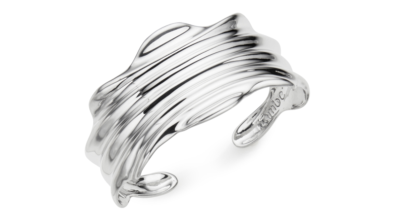 Nambe’s sterling silver and rhodium-plated Oceana cuff bracelet