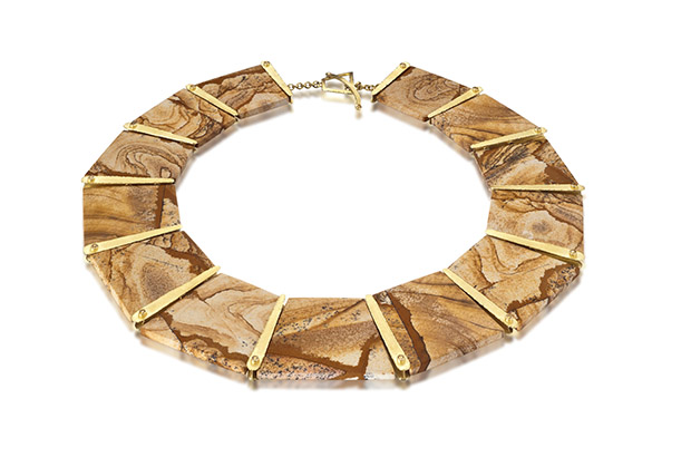 You can see the desert landscape in Barbara Heinrich’s morrisonite agate necklace, featuring hand-fabricated 18-karat yellow gold spacers, yellow diamonds and a toggle clasp ($21,670).     <br />
<a href="http://www.barbaraheinrichstudio.com/barbara.html" target="_blank"><span style="color: rgb(255, 0, 0);">barbaraheinrichstudio.com</span></a> You can see the desert landscape in Barbara Heinrich’s morrisonite agate necklace, featuring hand-fabricated 18-karat yellow gold spacers, yellow diamonds and a toggle clasp ($21,670).     <br />
<a href="http://www.barbaraheinrichstudio.com/barbara.html" target="_blank"><span style="color: rgb(255, 0, 0);">barbaraheinrichstudio.com</span></a>