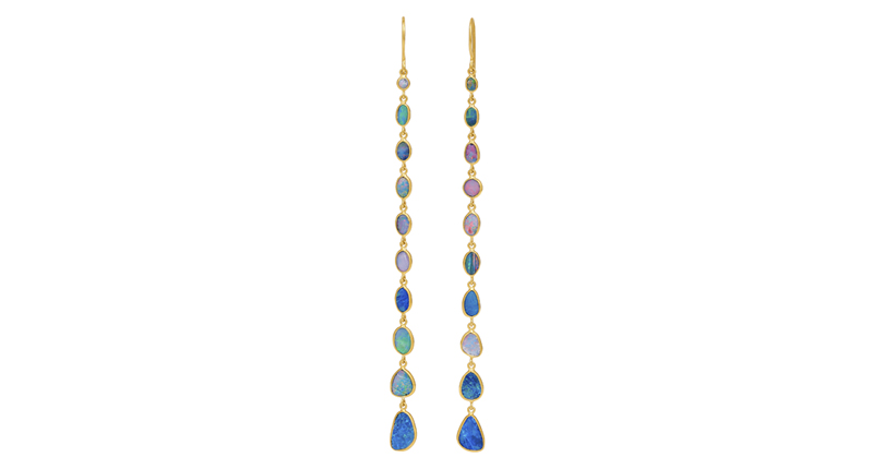 <p>Pippa Small 18-karat gold and opal earrings ($2,300)</p> <p>Pippa Small 18-karat gold and opal earrings ($2,300)</p>