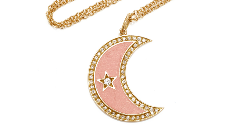 <p>Andrea Fohrman 18-karat gold, enamel and diamond pendant ($5,600)</p> <p>Andrea Fohrman 18-karat gold, enamel and diamond pendant ($5,600)</p>