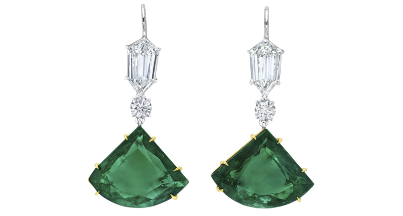 These 10.62-carat fan emerald earrings ($796,000) are a highlight of the 30 one-of-a-kind Martin Katz pieces going on sale beginning today. These 10.62-carat fan emerald earrings ($796,000) are a highlight of the 30 one-of-a-kind Martin Katz pieces going on sale beginning today.