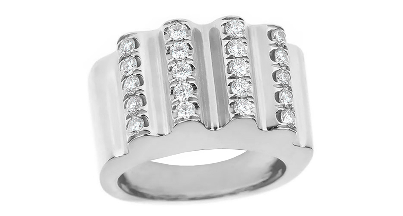 The Ella ring in 18-karat white gold with white diamonds ($7,000) The Ella ring in 18-karat white gold with white diamonds ($7,000)