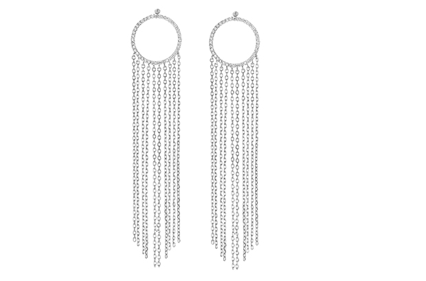 Another from Joelle Jewellery, these diamond and white gold-plated earrings also are from the Chain Collection ($2,050). <br />
<a href="http://www.joellejewellery.com/" target="_blank"><span style="color: rgb(245, 255, 250);">joellejewellery.com</span></a>