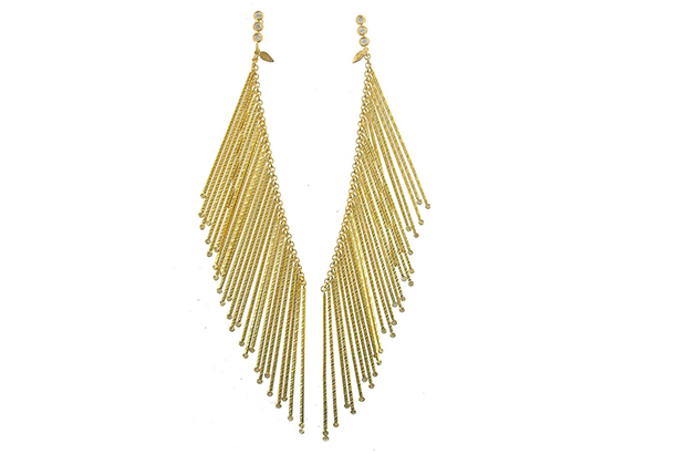 Coomi’s “Luminosity” earrings are made in 20-karat gold with a spring fringe design and diamonds ($36,000). <br />
<a href="http://www.coomi.com/" target="_blank"><span style="color: rgb(245, 255, 250);">coomi.com</span></a>