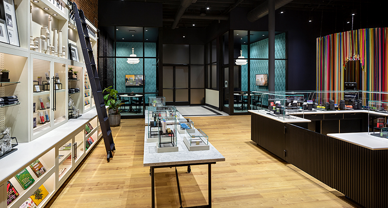 One of the cannabis dispensaries designed by High Road Design Studio, Maitri in southwestern Pennsylvania. (Photo credit: Cadan Photography, Richard Cadan) One of the cannabis dispensaries designed by High Road Design Studio, Maitri in southwestern Pennsylvania. (Photo credit: Cadan Photography, Richard Cadan)