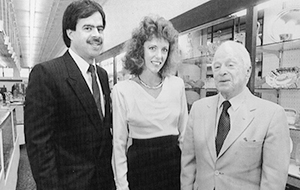 From left, Jeff Corey, Kathy Corey and David Davidson, the original founder of Day’s, in 1988, when the Coreys purchased the Day’s Corporation from the Davidson family.