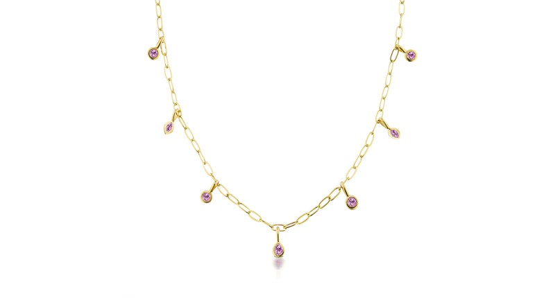 Multi-shape precious stone bezel necklace ($1,950) Multi-shape precious stone bezel necklace ($1,950)