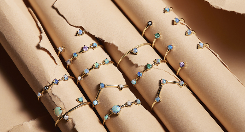 Wwake's designs, which are recognizable for their particular scale and stone selection, are difficult to copyright.