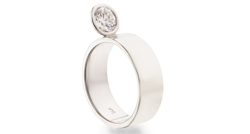 Perched ring in 14-karat white gold with 1-carat diamond ($11,800) Perched ring in 14-karat white gold with 1-carat diamond ($11,800)