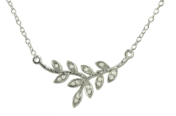 Joely Rae’s Olive Branch necklace is sweet and viney in 14-karat white gold with diamonds ($625). <a href="http://www.joelyrae.com/" target="_blank"><span style="color: rgb(255, 0, 0);">JoelyRae.com</span></a>