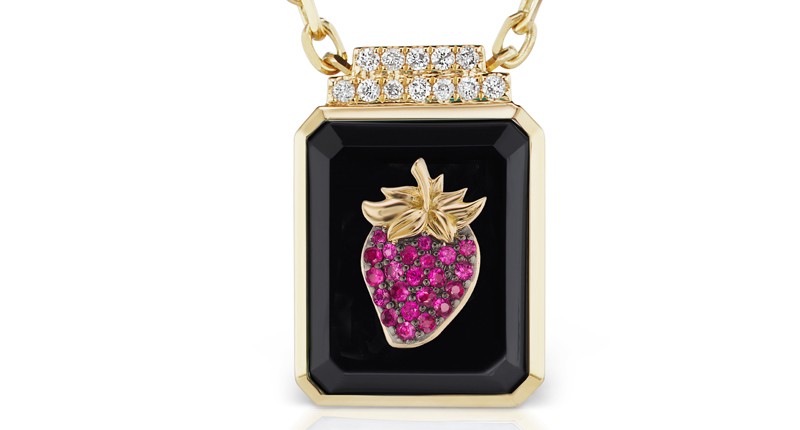 Pave motif signet pendant ($2,400) Pave motif signet pendant ($2,400)