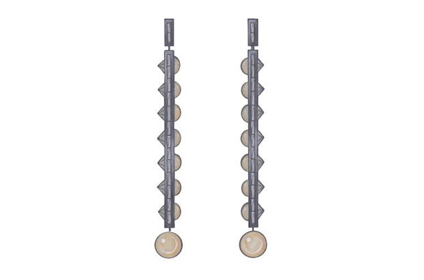 The President’s Trophy, the highest honor awarded in the competition, was given to Alexia Gryllaki of Athens, Greece, for the “Illusion” earrings. The President’s Trophy, the highest honor awarded in the competition, was given to Alexia Gryllaki of Athens, Greece, for the “Illusion” earrings.