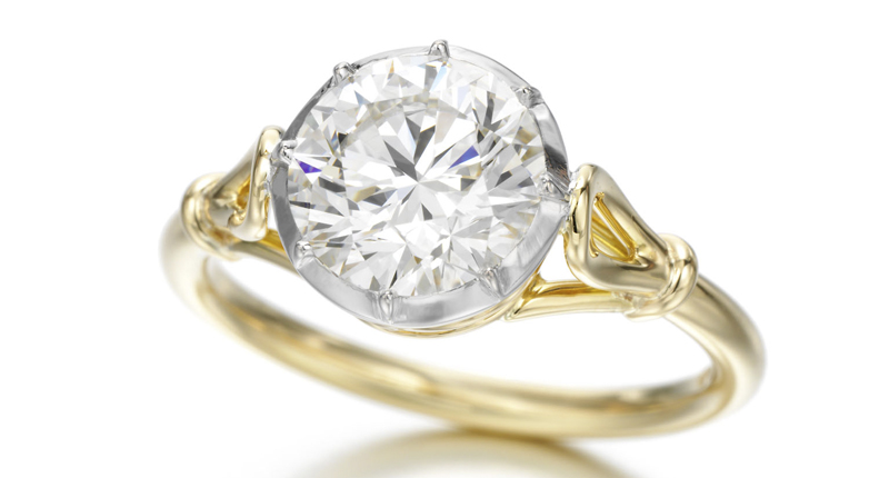 British designer Jessica McCormack is highly sought after for her custom bridal pieces. Mixing metals in the setting is one of her hallmarks, as seen in this one-of-a-kind engagement ring with a 2.10-carat round brilliant diamond set in sterling silver on a yellow gold shank. (Price available upon request.)<br /><a href="https://www.jessicamccormack.com/us/" target="_blank" rel="noopener noreferrer">Jessica McCormack.com</a> British designer Jessica McCormack is highly sought after for her custom bridal pieces. Mixing metals in the setting is one of her hallmarks, as seen in this one-of-a-kind engagement ring with a 2.10-carat round brilliant diamond set in sterling silver on a yellow gold shank. (Price available upon request.)<br /><a href="https://www.jessicamccormack.com/us/" target="_blank" rel="noopener noreferrer">Jessica McCormack.com</a>