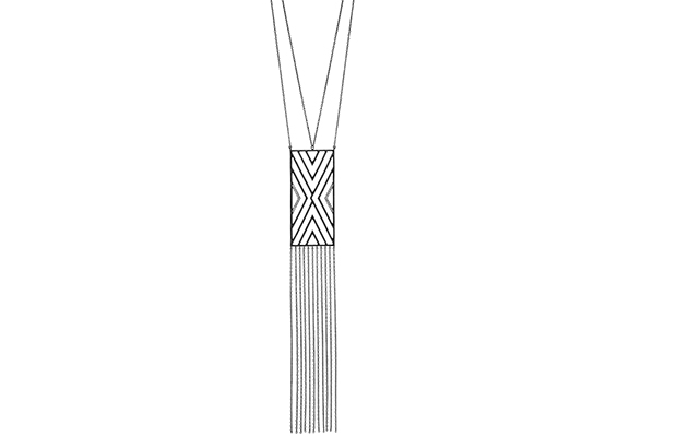 This diamond and white gold-plated pendant necklace is from the Chain Collection from Joelle Jewellery ($1,500).<br />
<a target="_blank" href="http://www.joellejewellery.com/"><span style="color: #f5fffa;">joellejewellery.com</span></a>