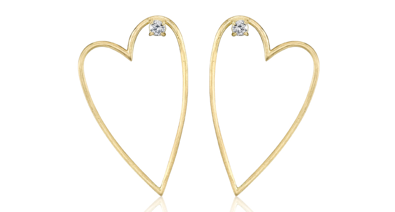 An open heart style of earrings An open heart style of earrings