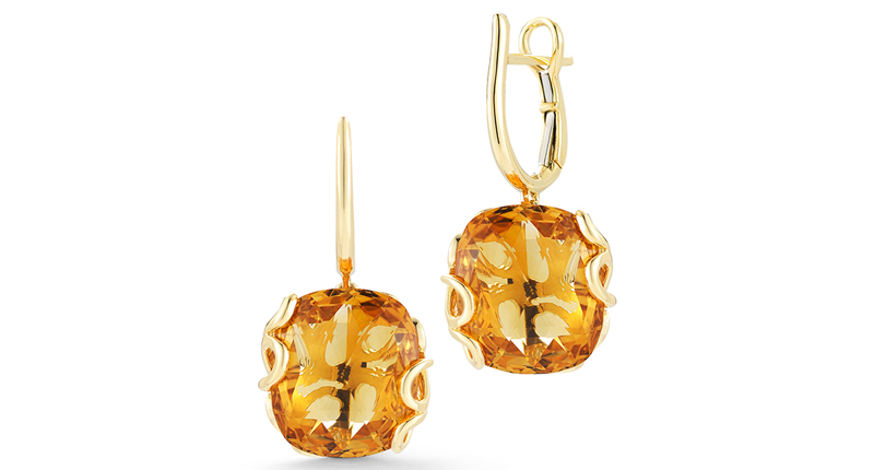 Miseno Sea Leaf earrings in 18-karat yellow gold with citrine ($2,400) Miseno Sea Leaf earrings in 18-karat yellow gold with citrine ($2,400)