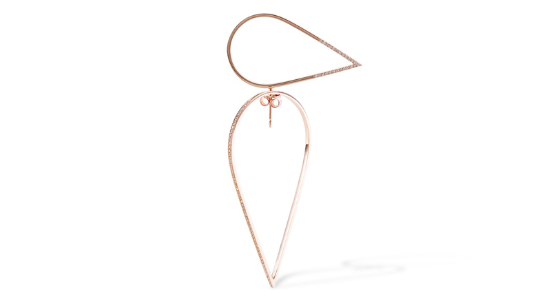 Kim Mee Hye’s 18-karat pink gold earring with white diamonds ($5,543). The brand will exhibit at Couture in the Design Atelier, booth DA12. Kim Mee Hye’s 18-karat pink gold earring with white diamonds ($5,543). The brand will exhibit at Couture in the Design Atelier, booth DA12.