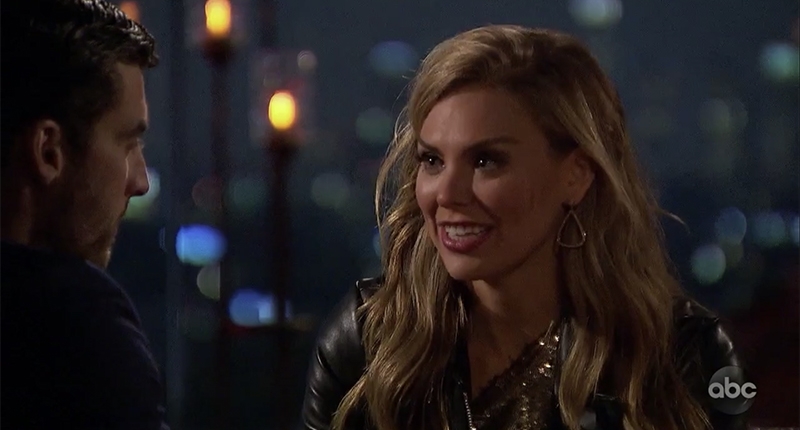 Here, Brown wears the “Claire” earrings while chatting with one of the 30 men competing for her heart. Here, Brown wears the “Claire” earrings while chatting with one of the 30 men competing for her heart.