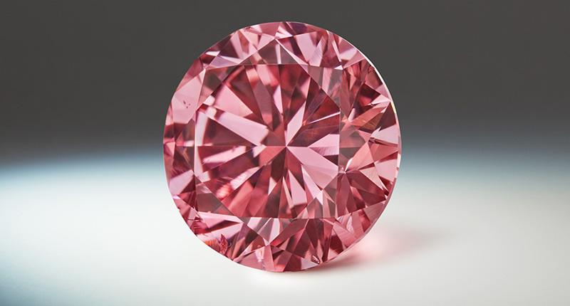 The 2.08-carat "Argyle Odyssey," a fancy intense pink The 2.08-carat "Argyle Odyssey," a fancy intense pink