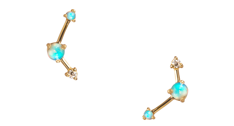 <a href="https://wwake.com/collections/shop/products/three-step-ballon-earrings" target="_blank" rel="noopener noreferrer">Wwake</a>’s 14-karat yellow gold, opal and diamond earrings ($653)<br /><br />“This  <a href="https://wwake.com/collections/shop/products/three-step-ballon-earrings" target="_blank" rel="noopener noreferrer">Wwake</a>’s 14-karat yellow gold, opal and diamond earrings ($653)<br /><br />“This